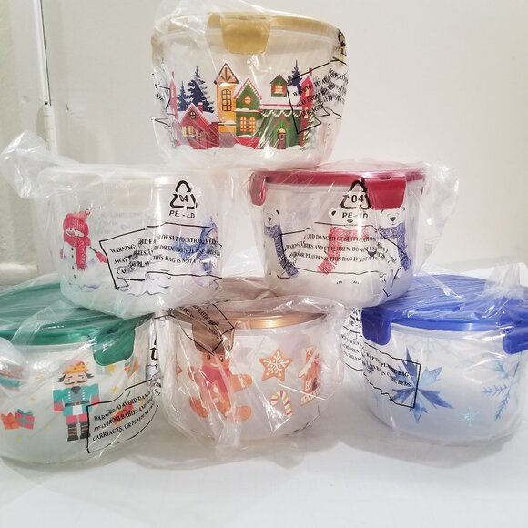 Holiday food storage containers (6 total). - Picture 13 of 13